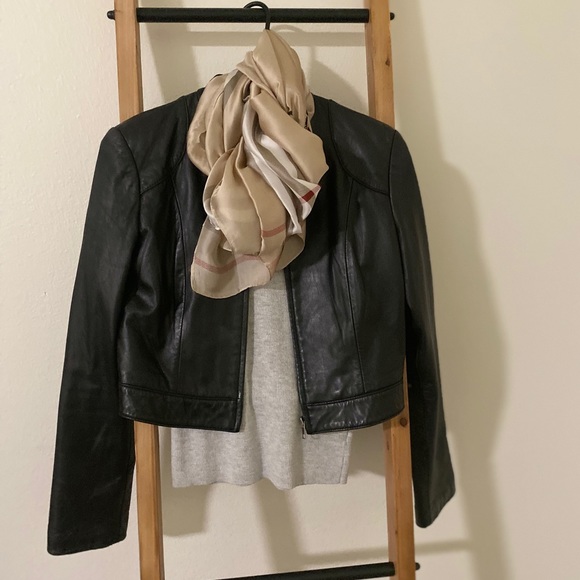 Authentic Leather Cropped Black Jacket - Picture 2 of 7